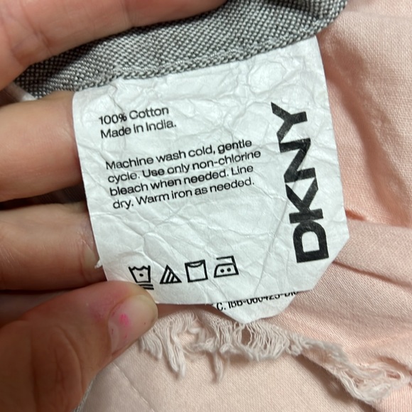 DKNY Striped Shower Curtain in Gray and White - Picture 4 of 5